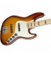 Fender American Elite Jazz Bass Ash MN in Tobacco Sunburst