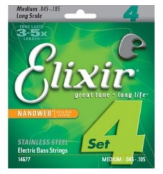 Elixir Nanoweb Medium Long Scale Bass Strings (.050 .105)