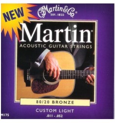 Martin M175 Custom Light Acoustic Guitar Strings .011-.052