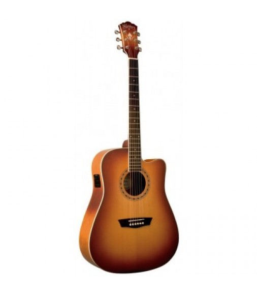 Washburn WD7SCE Cutaway Electro-acoustic Guitar Natural Gloss