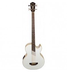 Washburn AB10 Thin Body Acoustic Bass Guitar in White