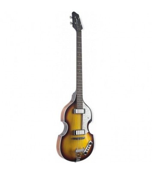 Eastcoast 4 String Violin Shaped Electric Bass Guitar in Sunburst