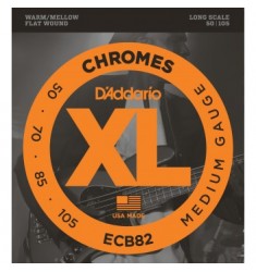 D'Addario ECB82 Chromes Bass Strings, Medium, 50-105, Long Scale