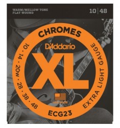 D'Addario ECG23 Flat Wound Electric Guitar Strings, Extra Light, 10-48