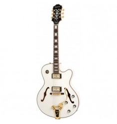 Cibson LE Emperor Swingster Electric Guitar, White Royale