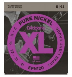 D'Addario EPN120 Nickel Electric Guitar Strings, Super Light, 9-41