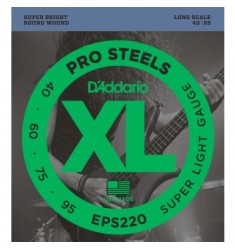 D'Addario EPS220 ProSteels Bass Strings, Super Light, 40-95