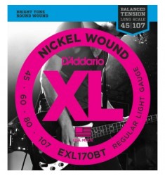 D'Addario EXL170BT Nickel Wound Strings Balanced Tension Light 45-107