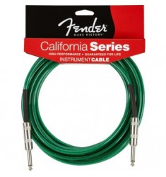 Fender California Series Guitar Cable 3m Jack to Jack (Green)