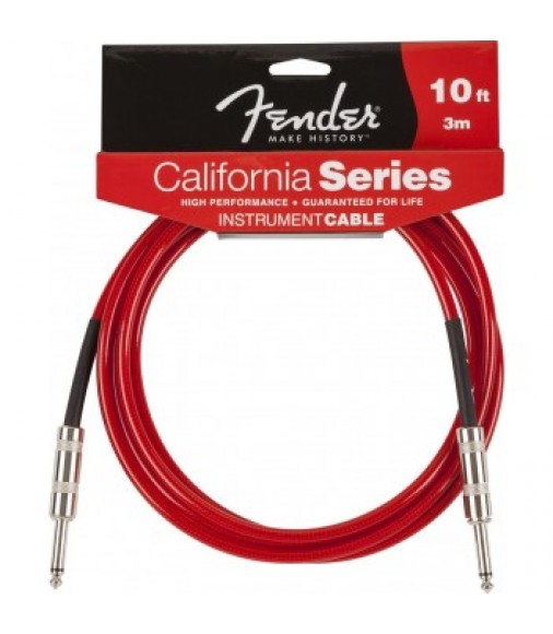 Fender California Series Guitar Cable 3m in Red