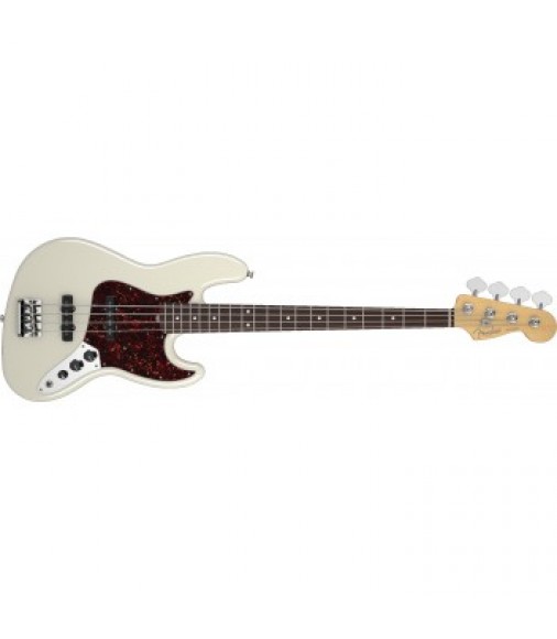 Fender American Standard Jazz Bass Guitar RW Olympic White