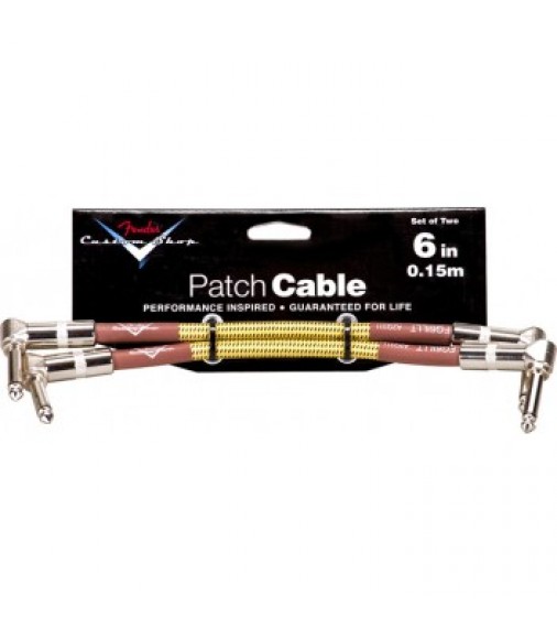 Fender Custom Shop 15cm Jack Cables Tweed (Pair)