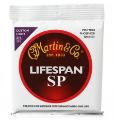 Martin MSP7050 Lifespan 92/8 Custom Light Acoustic Strings (.011-.052)