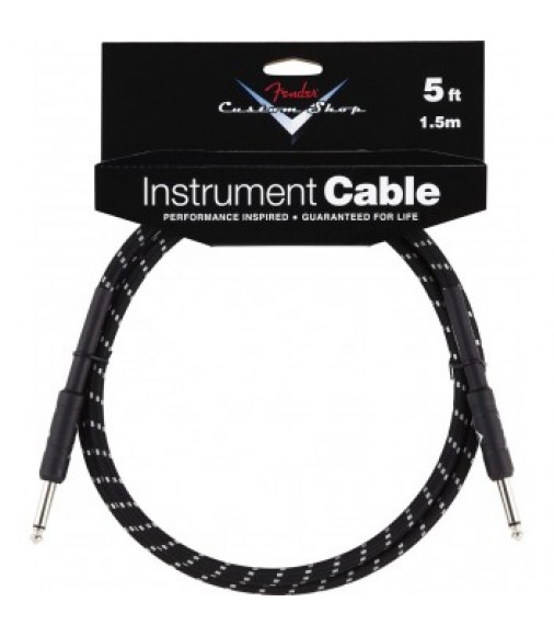 Fender Custom Shop 1.5m Instrument Cable Black Tweed