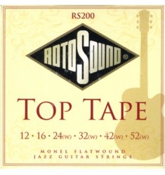 Rotosound RS200 Flatwound Electric Jazz Guitar String Set 12-52