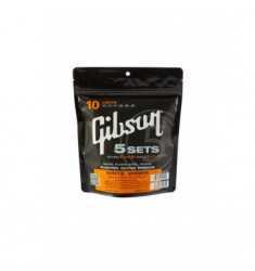 Cibson Brite Wires Electric Guitar Strings - 5 Pack (.10-.046)
