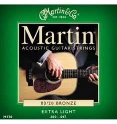 Martin M170 Bronze Extra Light Acoustic Guitar Strings 10-47