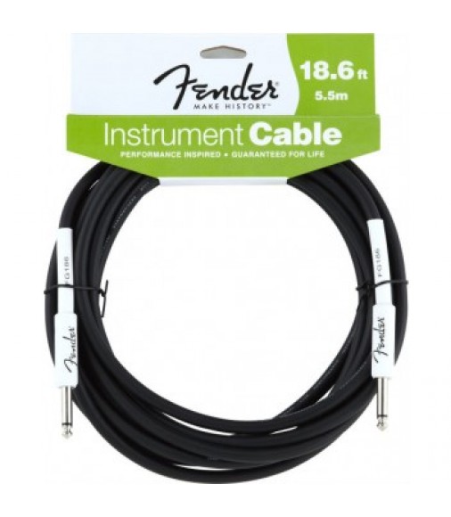 Fender 5.5m Performance Series Instrument Cable Black