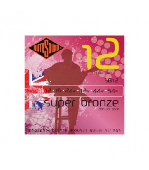 Rotosound SB12 Super Bronze Acoustic Guitar Strings 12-54