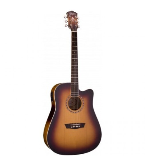 Washburn Cutaway Electro-acoustic Guitar Matt Antique Tobacco Burst