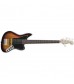 Squier Modified Jaguar Bass V Special in 3 Colour Sunburst