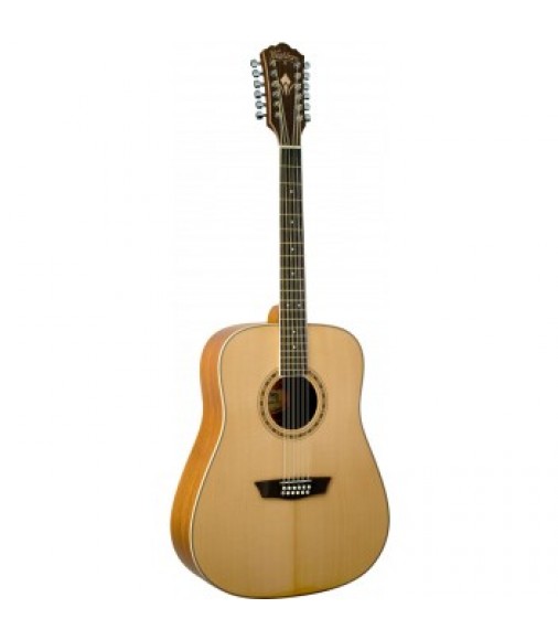 Washburn WD10S 12-String Dreadnought Acoustic Guitar in Natural