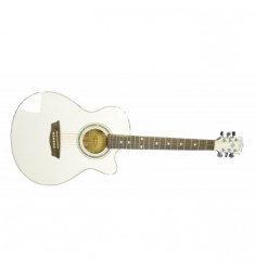 Washburn EA180 Electro Acoustic Guitar in Trans White