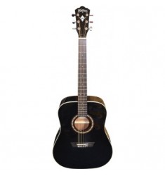 Washburn WD7SBM Dreadnought Solid Spruce TOP Black Gloss