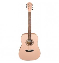 Washburn WD7S Dreadnought Acoustic Guitar with Pink Top