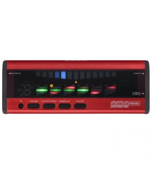 Korg Pitchblack Portable Guitar / Bass Tuner in Red