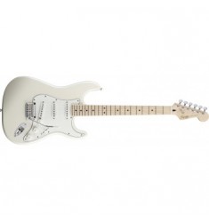 Squier Deluxe Stratocaster Electric Guitar in Pearl White Metallic