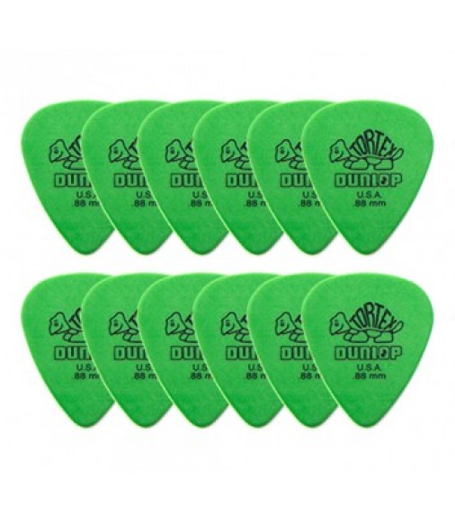 Dunlop Tortex Green Medium Heavy Picks 0.88mm (12 Pack)