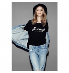 Marshall Standard T-shirtScript Logo Graphic - Women's Medium