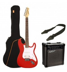 Ashton AG232 Beginners Electric Guitar Starter Pack (Trans Red)