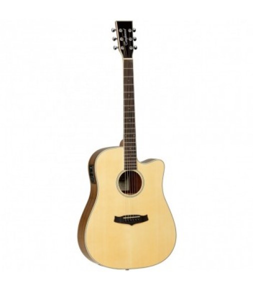 Tanglewood TW28 Z CE Cutaway Electro-Acoustic Dreadnought, Zebrano