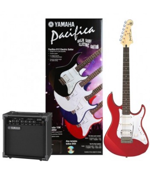 Yamaha Pacifica 012 Electric Guitar Pack, Metallic Red