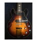 Cibson Memphis ES-390 with Nickel P90, Dark Burst