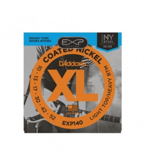 D'Addario EXP140 Guitar Strings, Light Top/Heavy Bottom, 10-52