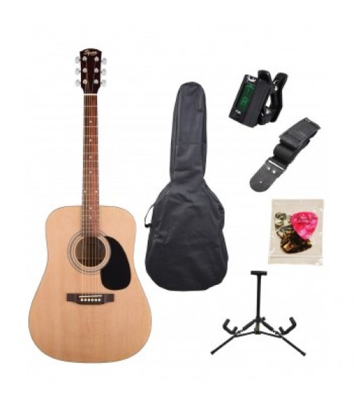 Squier SA-105 Acoustic Guitar Starter Pack, Natural