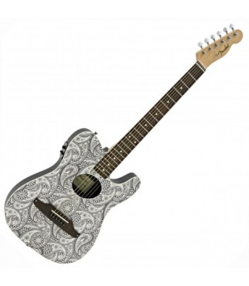 Fender White Paisley Telecoustic Limited Edition