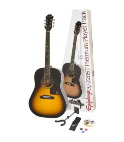 Cibson AJ-220ST Guitar Player Pack, Vintage Sunburst