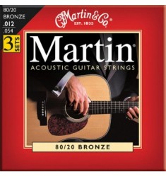 Martin M140 Light .012-.054 Acoustic Strings, 3 Pack
