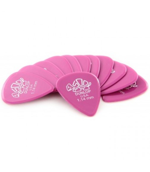 Dunlop 41P1.14 Delrin 500 Magenta Guitar Picks 1.14mm (12-Pack)