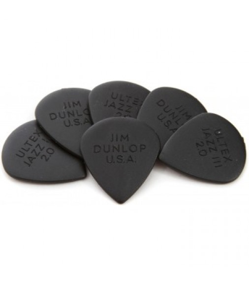 Dunlop 427P2.0 Jazz Guitar Picks - 2.0mm (6-Pack)