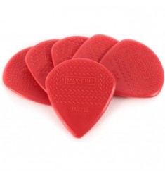 Dunlop 471P3N Nylon Max-Grip Jazz III Red Guitar Picks (6 Pack)