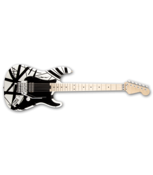 EVH ART Stripe Series Electric Guitar White / Black