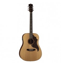 Luna Americana Cutaway Electro Acoustic Guitar T Leather P/guard