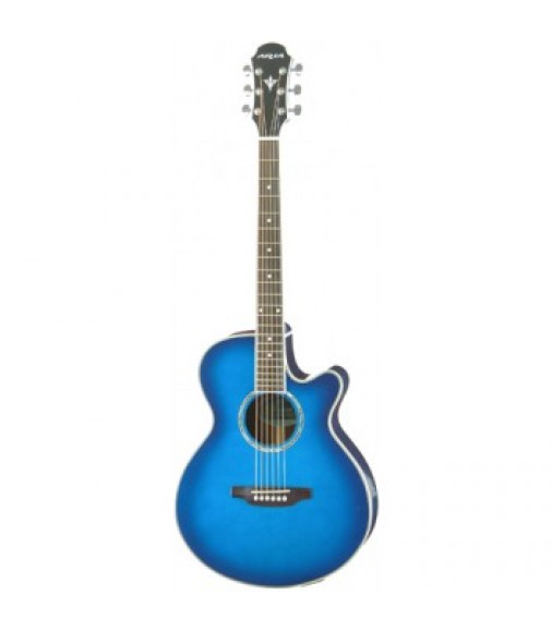 Aria Elecord FET Elite Electro Acoustic Guitar in Blue Shade