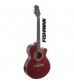 Eastcoast SA40 Mini Jumbo Concert Guitar Transparent Red