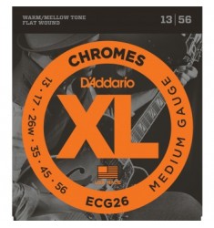 D'Addario ECG26 Chromes Flat Wound Strings Medium 13-56